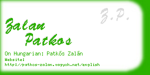 zalan patkos business card