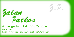 zalan patkos business card